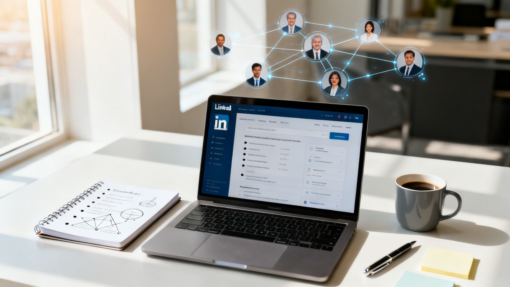 Professional networking workspace